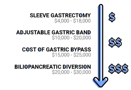 Bariatric Surgery - Average Cost Infographic