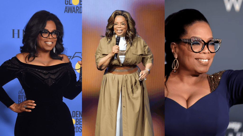 Oprah Winfrey weight loss comparison, before and after