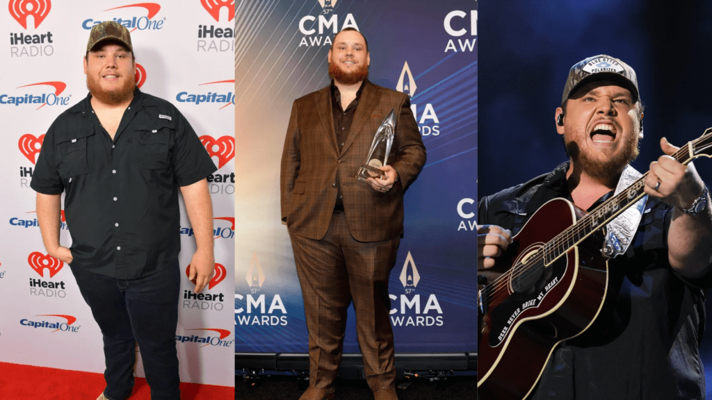 Luke Combs weight loss comparison, before and after, Luke Combs weight loss surgery rumors